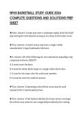NFHS BASKETBALL STUDY GUIDE 2026 COMPLETE QUESTIONS AND SOLUTIONS PREP SHEET