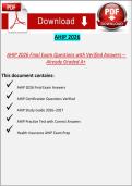 AHIP 2026 Final Exam Questions &ndash; Verified Answers&comma; Already Graded A&plus;