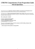 CPR3701 Comprehensive Exam Preparation Guide Solved Questions&period;