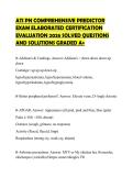 ATI PN COMPREHENSIVE PREDICTOR EXAM ELABORATED CERTIFICATION EVALUATION 2026 SOLVED QUESTIONS AND SOLUTIONS GRADED A&plus;