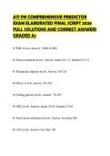 ATI PN COMPREHENSIVE PREDICTOR EXAM ELABORATED FINAL SCRIPT 2026 FULL SOLUTIONS AND CORRECT ANSWERS GRADED A&plus;