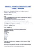 TWU NURS 3813 EXAM 1 QUESTIONS WITH CORRECT ANSWERS