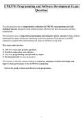 CPR3701 Programming and Software Development Exam Questions&period;