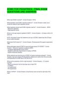 ECMO FOR PEDIATRICS - FINAL EXAM QUESTIONS AND ANSWERS