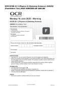 OCR GCSE &lpar;9&ndash;1&rpar; Physics A &lpar;Gateway Science&rpar; J249&sol;02 &lpar;Foundation Tier&rpar; 2025 VERIFIED QP AND MS