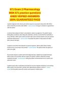 571 Exam 2 Pharmacology MSN 571 practice questions ANDD VEIFIED ANSWERS 100&percnt; GUARANTEED PASS