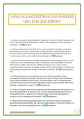 ASAM EXAM QUESTIONS AND ANSWERS 100&percnt; PASS 2026 EDITION