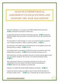 ASAM MULTIDIMENSIONAL ASSESSMENT EXAM QUESTIONS AND ANSWERS 100&percnt; PASS 2026 EDITION