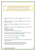 CARN AP EXAM QUESTIONS AND ANSWERS 100&percnt; PASS 2026 EDITION