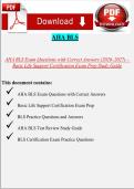 AHA BLS 2026&ndash;2027 Complete Exam Bundle &ndash; Review&comma; Practice & Certification Questions with Verified Answers &lpar;A&plus; Rated&rpar;