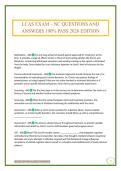 LCAS EXAM &ndash; NC QUESTIONS AND ANSWERS 100&percnt; PASS 2026 EDITION