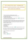 NCAC PRACTICE TEST - MOMENTIX BOOK EXAM QUESTIONS AND ANSWERS 100&percnt; PASS 2026 EDITION