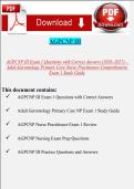 AGPCNP III Exam 1 Questions 2026&ndash;2027 &ndash; Adult-Gerontology Primary Care NP Comprehensive Exam 1 Study Guide with Correct Answers