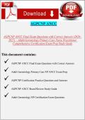 AGPCNP ANCC Final Exam Questions 2026&ndash;2027 &ndash; Adult-Gerontology Primary Care NP Comprehensive Certification Study Guide with Correct Answers