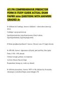 ATI PN COMPREHENSIVE PREDICTOR FORM B STUDY GUIDE ACTUAL EXAM PAPER 2026 QUESTIONS WITH ANSWERS GRADED A&plus;