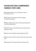 NLN NEX MATH 2026 COMPREHENSIVE NUMERACY STUDY GUIDE