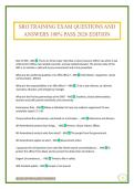 SRO TRAINING EXAM QUESTIONS AND ANSWERS 100&percnt; PASS 2026 EDITION