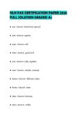 NLN PAX CERTIFICATION PAPER 2026 FULL SOLUTION GRADED A&plus;