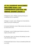 ATI PN LEADERSHIP MANAGEMENT PROCTORED EXAM 2 2026 COMPREHENSIVE QUESTIONS AND VERIFIED ANSWERS GRADED A&plus;