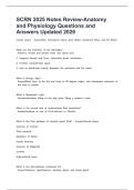 SCRN 2025 Notes Review-Anatomy and Physiology Questions and Answers Updated 2026