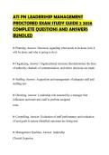 ATI PN LEADERSHIP MANAGEMENT PROCTORED EXAM STUDY GUIDE 2 2026 COMPLETE QUESTIONS AND ANSWERS BUNDLED