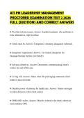ATI PN LEADERSHIP MANAGEMENT PROCTORED EXAMINATION TEST 2 2026 FULL QUESTIONS AND CORRECT ANSWERS