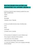 NLN PAX BOARD EVALUATION 2026 GUARANTEED PASS ANSWERS GRADED A&plus;