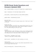 SCRN Study Guide Questions and Answers Updated 2026