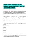 Notary Public Underwriter BOARD EVALUATION 2026 GUARANTEED PASS ANSWERS GRADED A&plus;