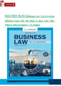 Business Law&colon; Text & Exercises &lpar;MindTap Course List&rpar; 10th Edition by Roger LeRoy Miller & William E&period; Hollowell &ndash; Complete Solution Manual for Chapters 1&ndash;43