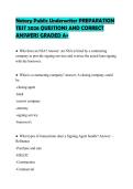 Notary Public Underwriter PREPARATION TEST 2026 QUESTIONS AND CORRECT ANSWERS GRADED A&plus;