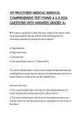 ATI PROCTORED MEDICAL-SURGICAL COMPREHENSIVE TEST FORMS A & B 2026 QUESTIONS WITH ANSWERS GRADED A&plus;