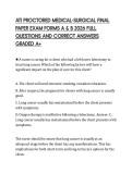 ATI PROCTORED MEDICAL-SURGICAL FINAL PAPER EXAM FORMS A & B 2026 FULL QUESTIONS AND CORRECT ANSWERS GRADED A&plus;