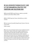 NR 565 ADVANCED PHARMACOLOGY CARE OF THE FUNDAMENTALS PRACTICE TEST QUESTIONS AND SOLUTIONS 2026