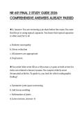 NR 601 FINAL 2 STUDY GUIDE 2026 COMPREHENSIVE ANSWERS ALREADY PASSED