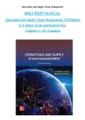 Operations and Supply Chain Management &lpar;17th Edition&rpar; by F&period; Robert Jacobs & Richard Chase &ndash; Complete Solution Manual for Chapters 1&ndash;22