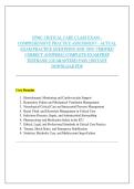 UPMC CRITICAL CARE CLASS EXAM &ndash;  COMPREHENSIVE PRACTICE ASSESSMENT - ACTUAL  EXAM PRACTICE QUESTIONS AND 100&percnt; VERIFIED  CORRECT ANSWERS &vert; COMPLETE EXAM PREP  TESTBANK &vert; GUARANTEED PASS &vert; INSTANT  DOWNLOAD PDF