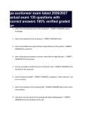 pa auctioneer exam latest 2026&sol;2027 actual exam 135 questions with correct answers 100&percnt; verified graded a&plus;