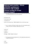 National exam practice &ndash; illinois &lpar;2026&sol;202&rpar; update&vert;exam Questions with multiple Choices &vert;verified & revised Answers &lpar;new&rpar;&excl;&excl;&excl;