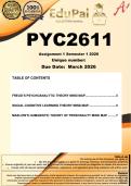PYC2611 Assignment 1 &lpar;COMPLETE ANSWERS&rpar; Semester 1 2026 - DUE March 2026
