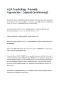 AQA Psychology &lpar;A-Level&rpar; - Approaches - Operant Conditioning Exam Questions and Answers