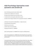 AQA Psychology Approaches exam questions and answers