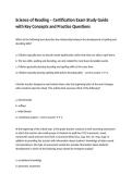 Science of Reading &ndash; Certification Exam Study Guide with Key Concepts and Practice Questions