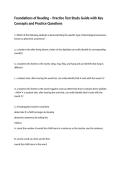 Foundations of Reading &ndash; Practice Test Study Guide with Key Concepts and Practice Questions