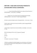 CSDI 2100 &ndash; Study Guide and Practice Materials for Communication Sciences and Disorders