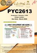 PYC2613 Assignment 1 &lpar;COMPLETE ANSWERS&rpar; Semester 1 2026 - DUE March 2026