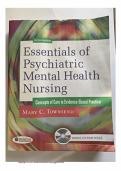 Test bank for Essentials of Psychiatric Mental Health Nursing Concepts of Care in Evidence-Based Practice 5th Edition with test questions and answers graded A&plus;