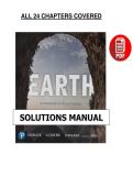 Earth&colon; Introduction to Physical Geology 13th Edition &lpar;2020&rpar; - Tarbuck&comma; Lutgens&comma; Linneman - Solutions Manual &lpar;PDF&rpar;
