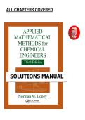 Applied Mathematical Methods for Chemical Engineers 3rd Edition &lpar;2015&rpar; - Norman W&period; Loney - Solutions Manual &lpar;PDF&rpar;