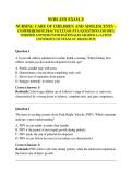 NURS 4331 EXAM 2&colon;  NURSING CARE OF CHILDREN AND ADOLESCENTS &ndash;  COMPREHENSIVE PRACTICE EXAM &lpar;UTA&rpar; QUESTIONS AND 100&percnt;  VERIFIED ANSWERS WITH RATIONALES GRADED A&plus; LATEST UNIVERSITY OF TEXAS AT ARLINGTON